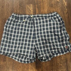 Tommy Hilfiger Navy Plaid Men’s Swim Trunks - like new